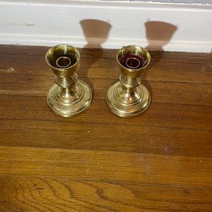 Vintage Brass Candlestick Holder set of 2